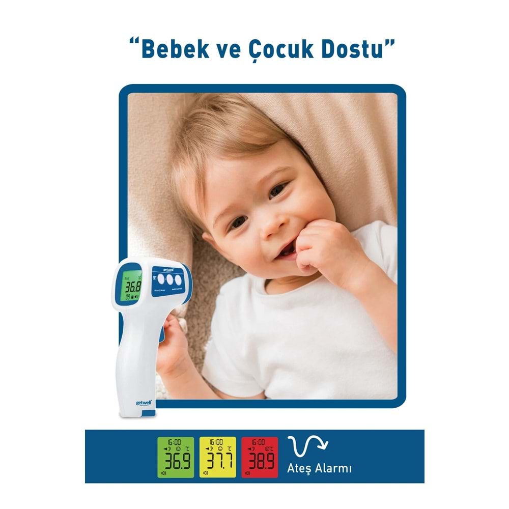Getwell (Avantaj Pk 4) Üst Koldan Tansiyon Aleti - Ateş Ölçer, Temassız - Nebulizatör Şarjlı