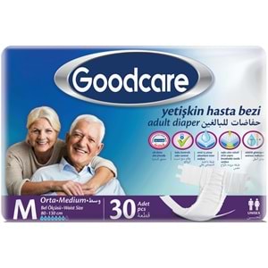 Goodcare Hasta Bezi Yetişkin Bel Bantlı Tekstil Yüzey M Medium - Orta 120 Adet (4PK*30)