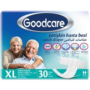 Goodcare Hasta Bezi Yetişkin Bel Bantlı Tekstil Yüzey XL Extra Large- Ekstra Büyük 240 Adet (8PK*30)