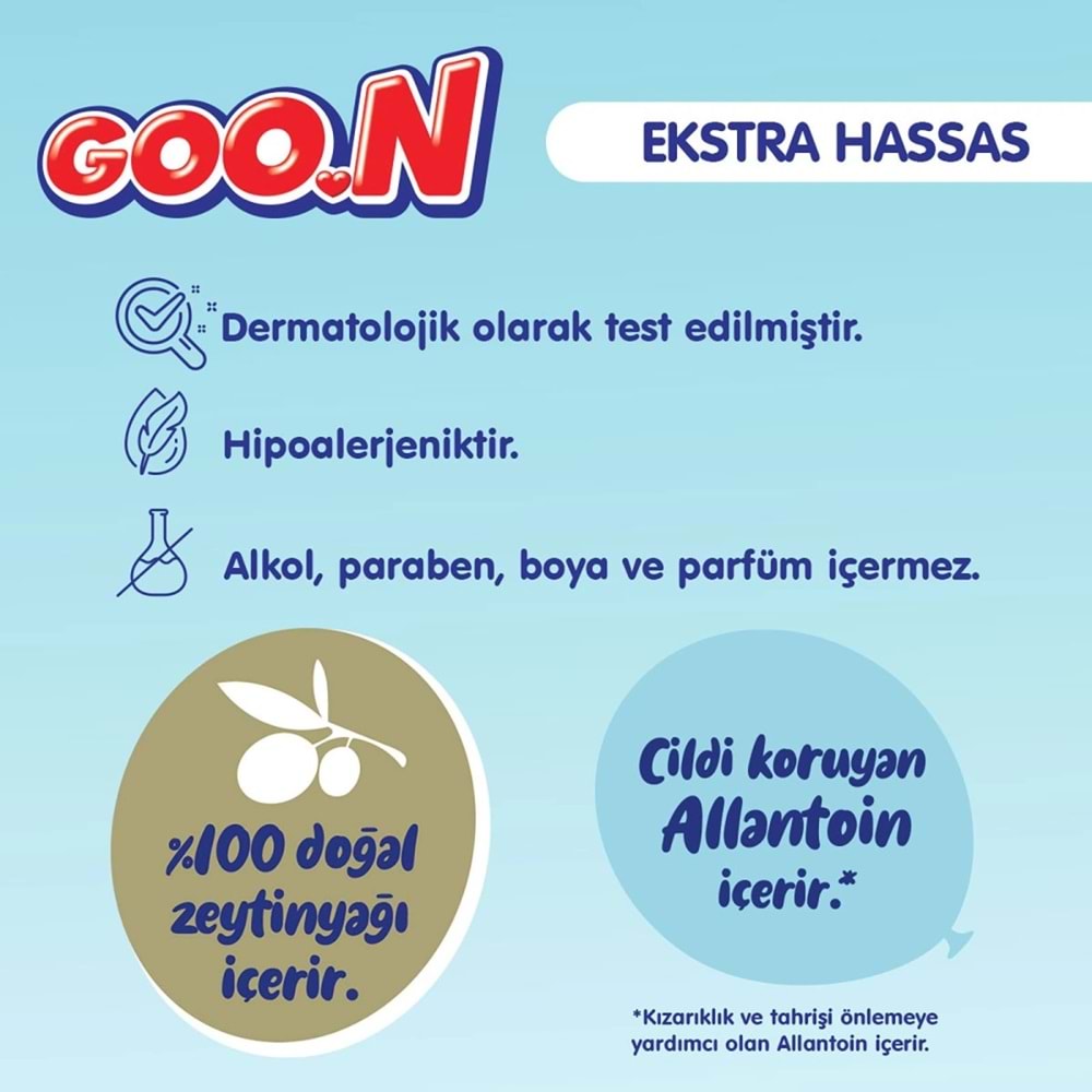 Goon Islak Havlu Mendil 56 Yaprak Sensitive Hassas Cilt 18 Li Set (6PK*3) 1008 Yaprak