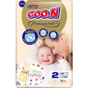 Goon Premium Soft Bebek Bezi Beden:2 (4-8Kg) Mini 92 Adet Jumbo Ekonomik Pk