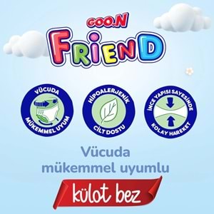 Goon Friend Külot Bebek Bezi Beden:7 (17-30KG) XX Large 168 Adet Avantaj Fırsat Pk