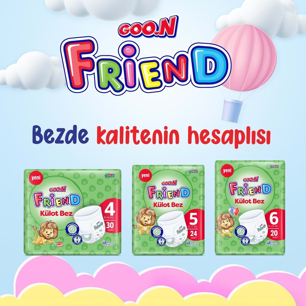 Goon Friend Külot Bebek Bezi Beden:7 (17-30KG) XX Large 168 Adet Avantaj Fırsat Pk