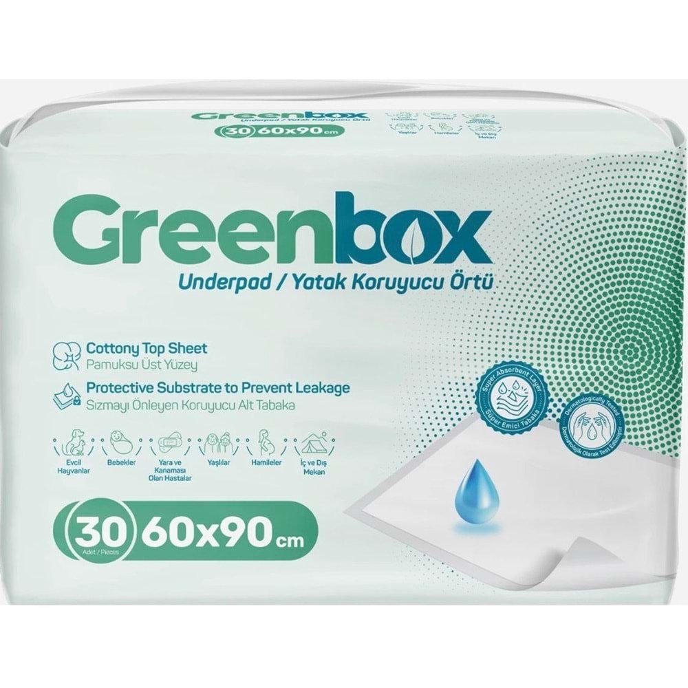 Greenbox Yetişkin Yatak Koruyucu Alt Açma Örtü 60x90 CM Adet 150 Adet
