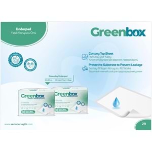 Greenbox Yetişkin Yatak Koruyucu Alt Açma Örtü 60x90 CM Adet 150 Adet