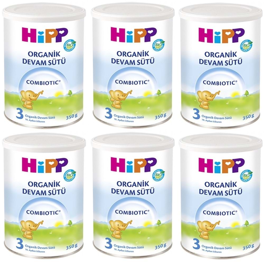 Hipp Organik Combiotic Bebek Sütü 350GR No:3 (6 Lı Set)