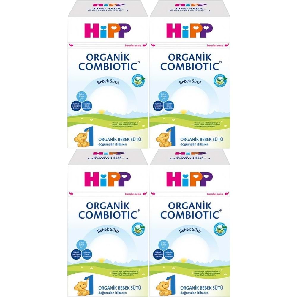 Hipp Organik Combiotic Bebek Sütü 800GR No:1 (0-6 Ay) (4 Lü Set)