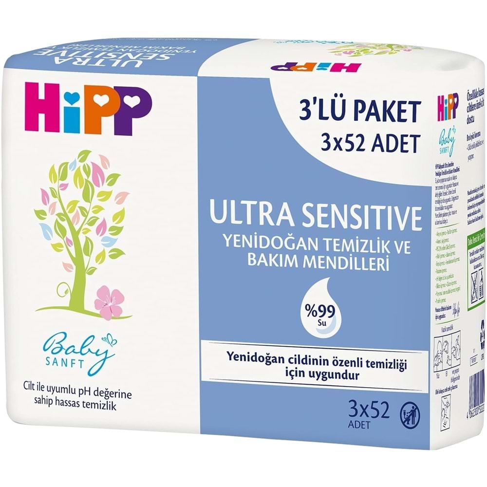Hipp Baby Sanft Islak Havlu Mendil Karma Sensitive Yeni Doğan + Klasik 28 Li Set 1392 Yaprak