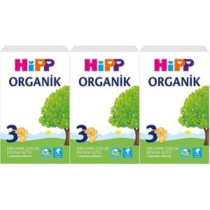 Hipp Organik Devam Sütü 600GR No:3 (1 Yaş ve Üzeri) (3 Lü Set)