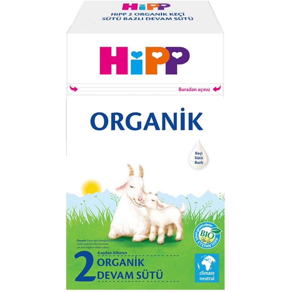 Hipp Organik Keçi Sütü Bazlı Devam Sütü 400GR No:2 (6.Aydan İtibaren) (3 Lü Set)