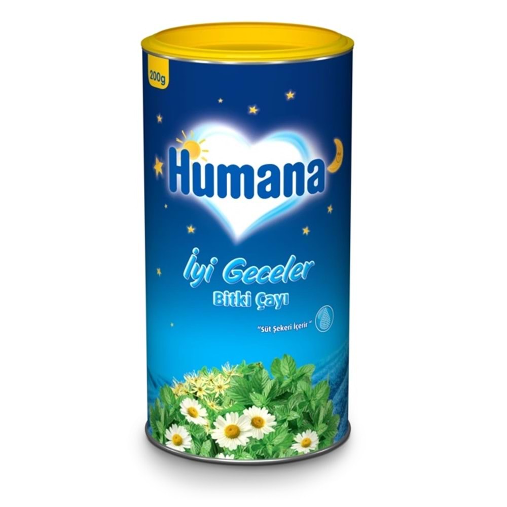 Humana İyi Geceler Çayı 200GR (Melisa Yağı İçeren Karışık Bitki İçecek Tozu) (3 Lü Set)