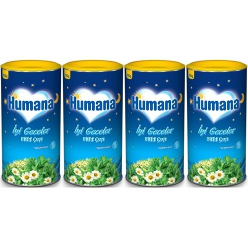 Humana İyi Geceler Çayı 200GR (Melisa Yağı İçeren Karışık Bitki İçecek Tozu) (4 Lü Set)