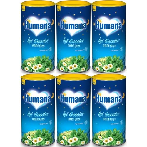 Humana İyi Geceler Çayı 200GR (Melisa Yağı İçeren Karışık Bitki İçecek Tozu) (6 Lı Set)