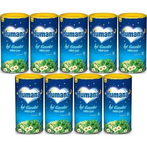 Humana İyi Geceler Çayı 200GR (Melisa Yağı İçeren Karışık Bitki İçecek Tozu) (9 Lu Set)