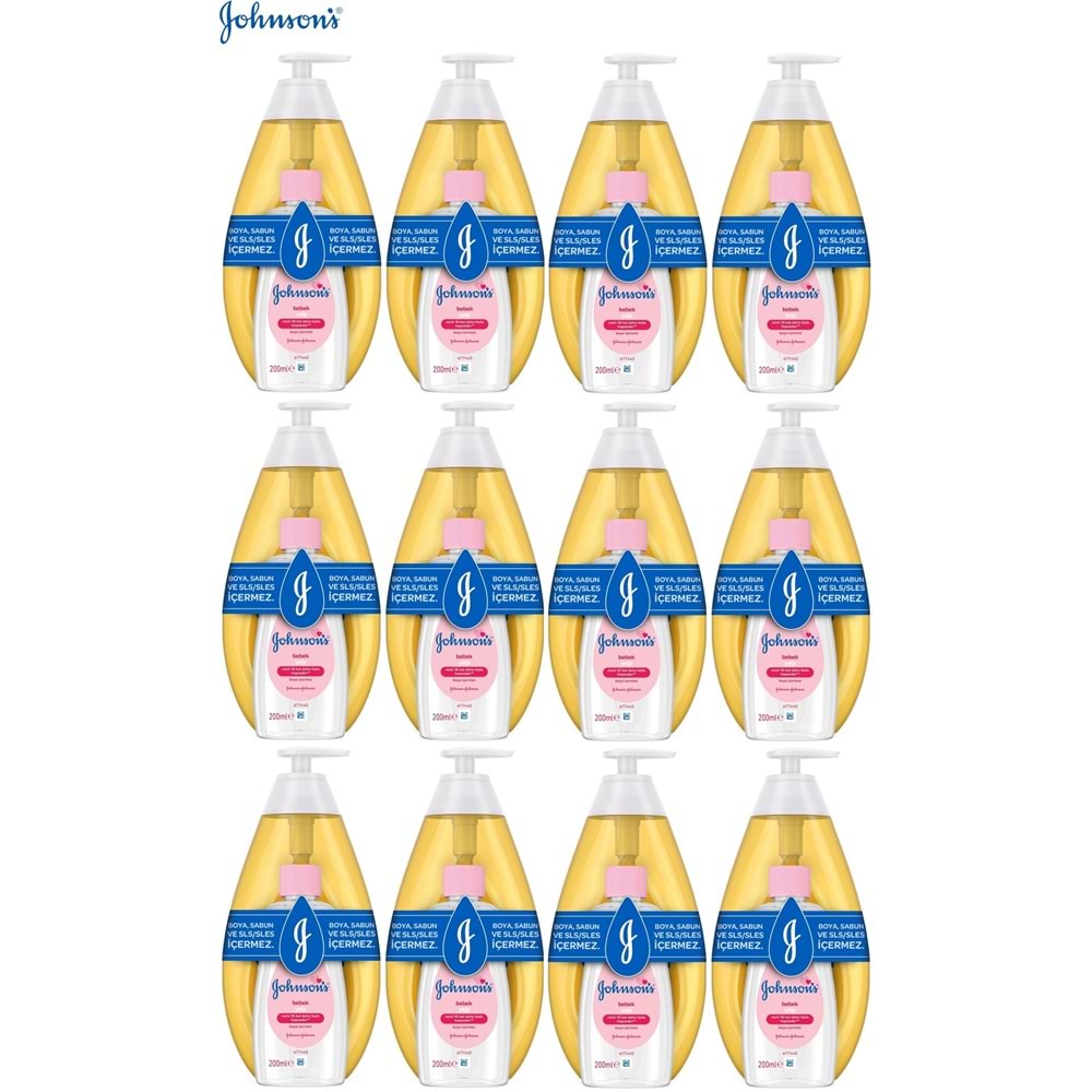Johnsons Baby Bebek Şampuanı Klasik 750Ml+Bebek Yağı 200Ml (12 Li Set)