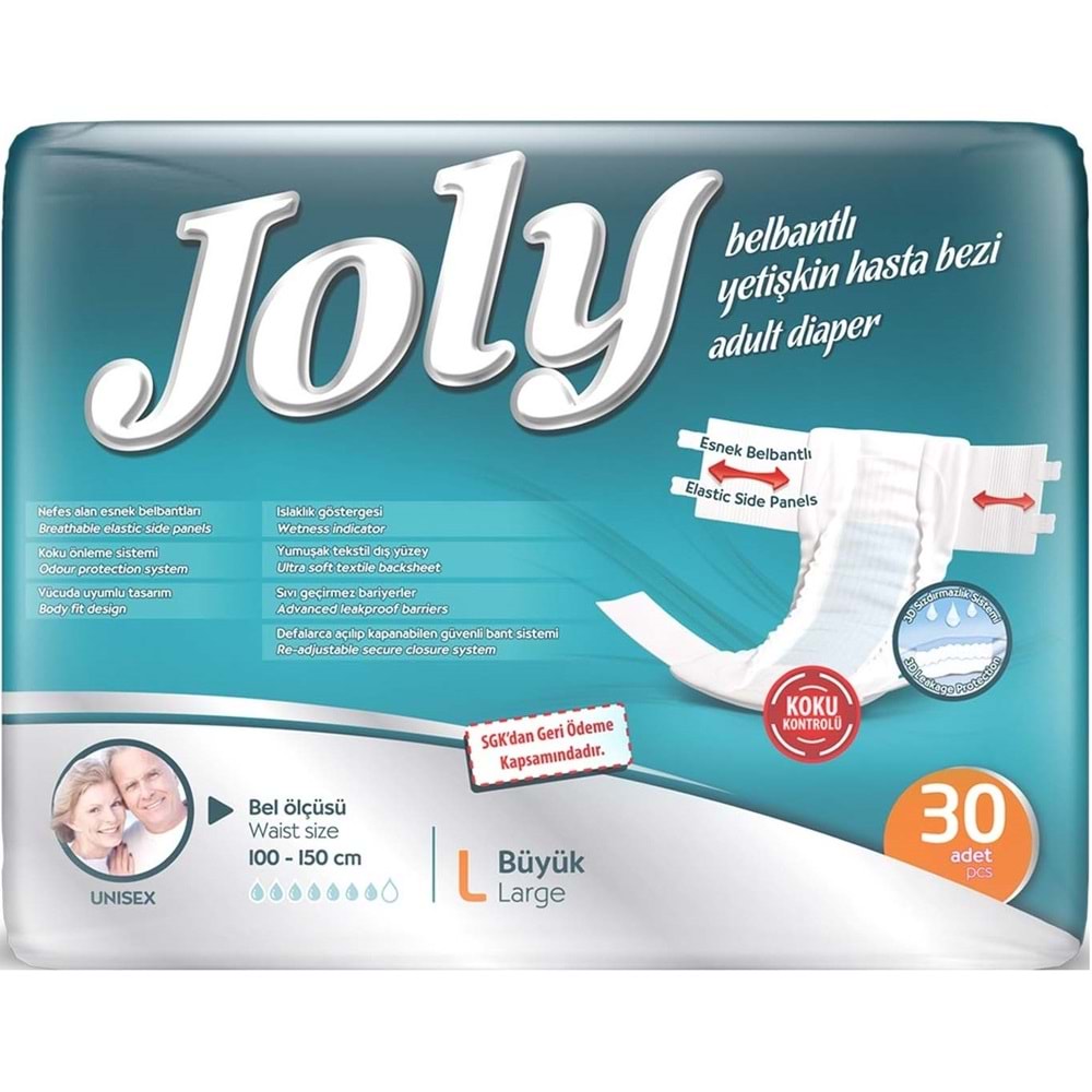 Joly Yetişkin Bezi Bel Bantlı L - Büyük - Large 360 Adet