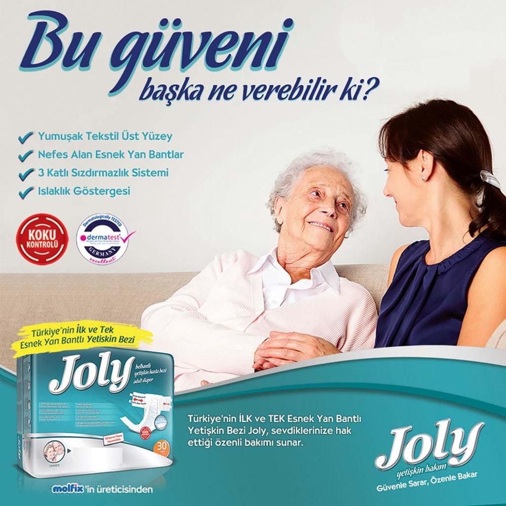 Joly Yetişkin Bezi Bel Bantlı XL - Ekstra Large - Extra Large 270 Adet