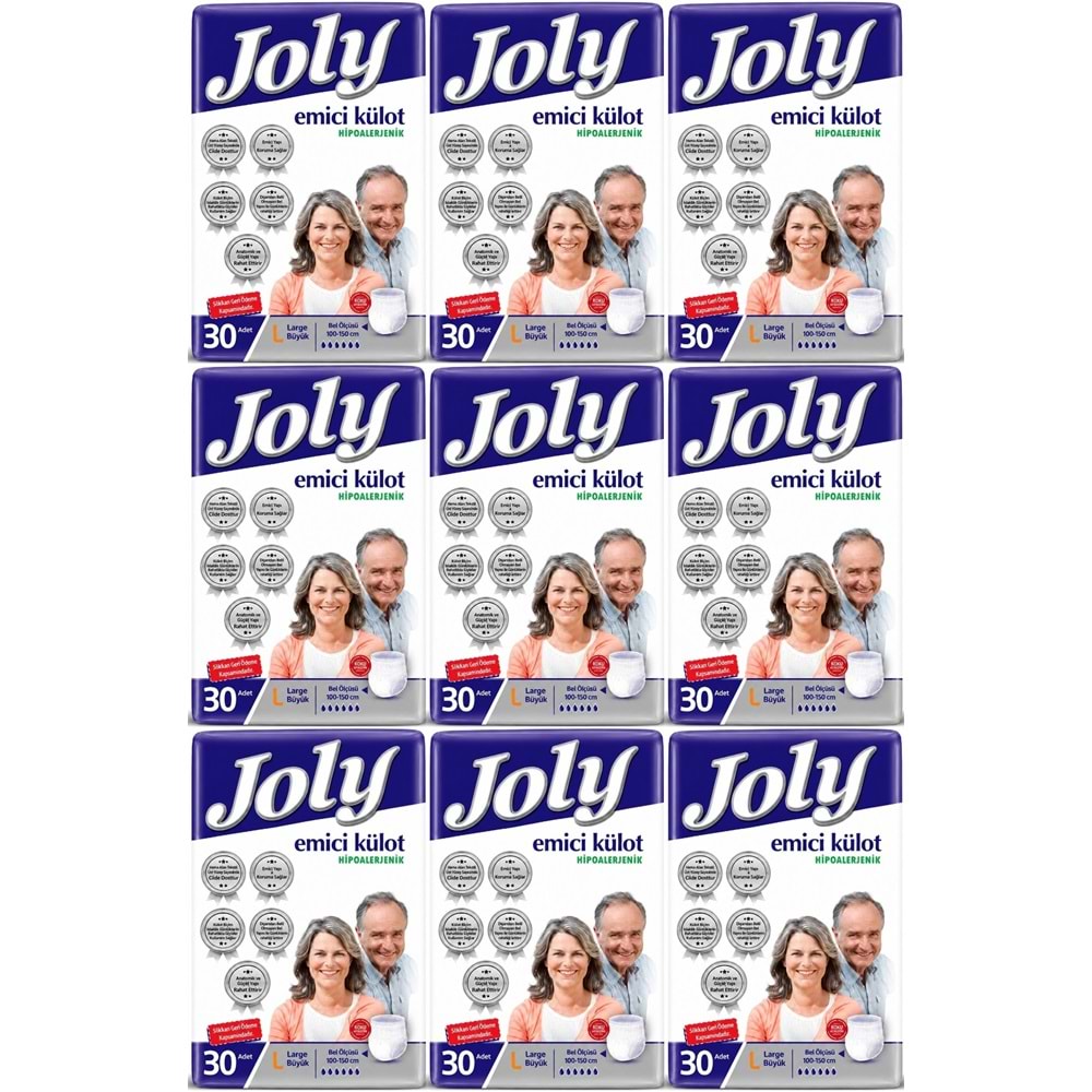 Joly Emici Külot Yetişkin Bezi L - Büyük - Large 270 Adet