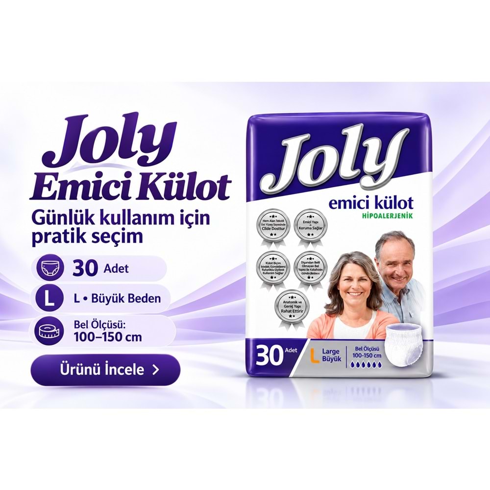 Joly Emici Külot Yetişkin Bezi L - Büyük - Large 270 Adet