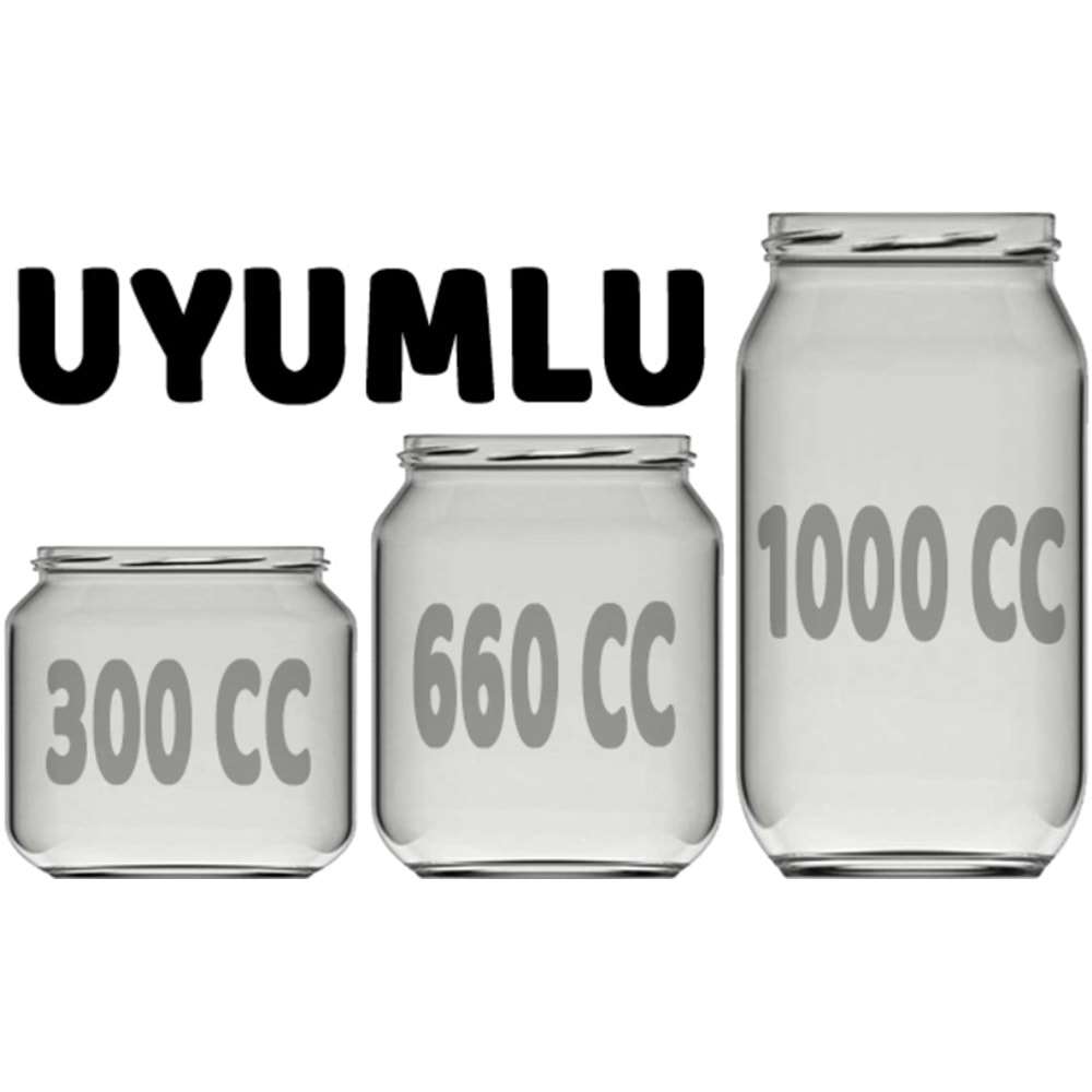 SBK Konserve Kavanoz Kapağı Büyük Standart (82mm) 600 Lü Set