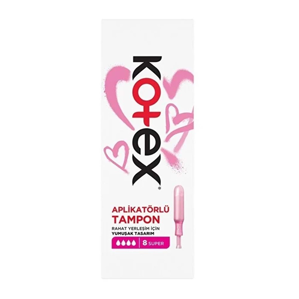 Kotex Aplikatörlü Tampon Süper 24 Lü Set (3PK*8)