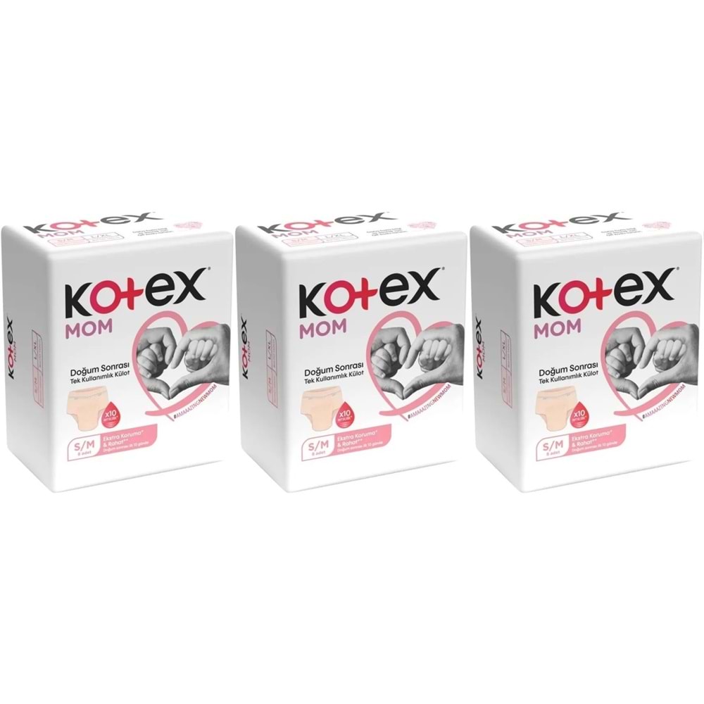 Kotex Mom Lohusa Külodu - Külot Bez S - Small - Küçük / M - Medium - Orta 24 Lü Set (3PK*8)