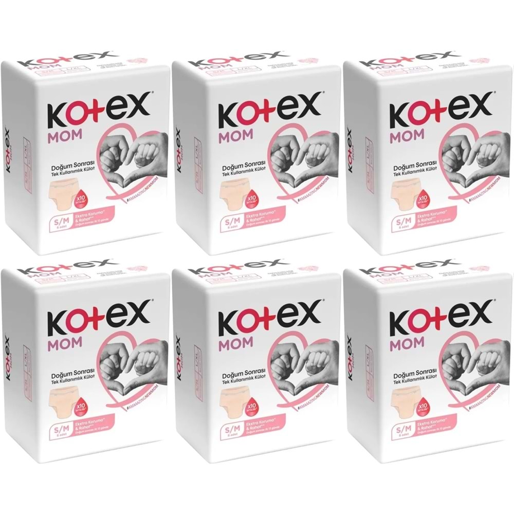 Kotex Mom Lohusa Külodu - Külot Bez S - Small - Küçük / M - Medium - Orta 48 Li Set (6PK*8)