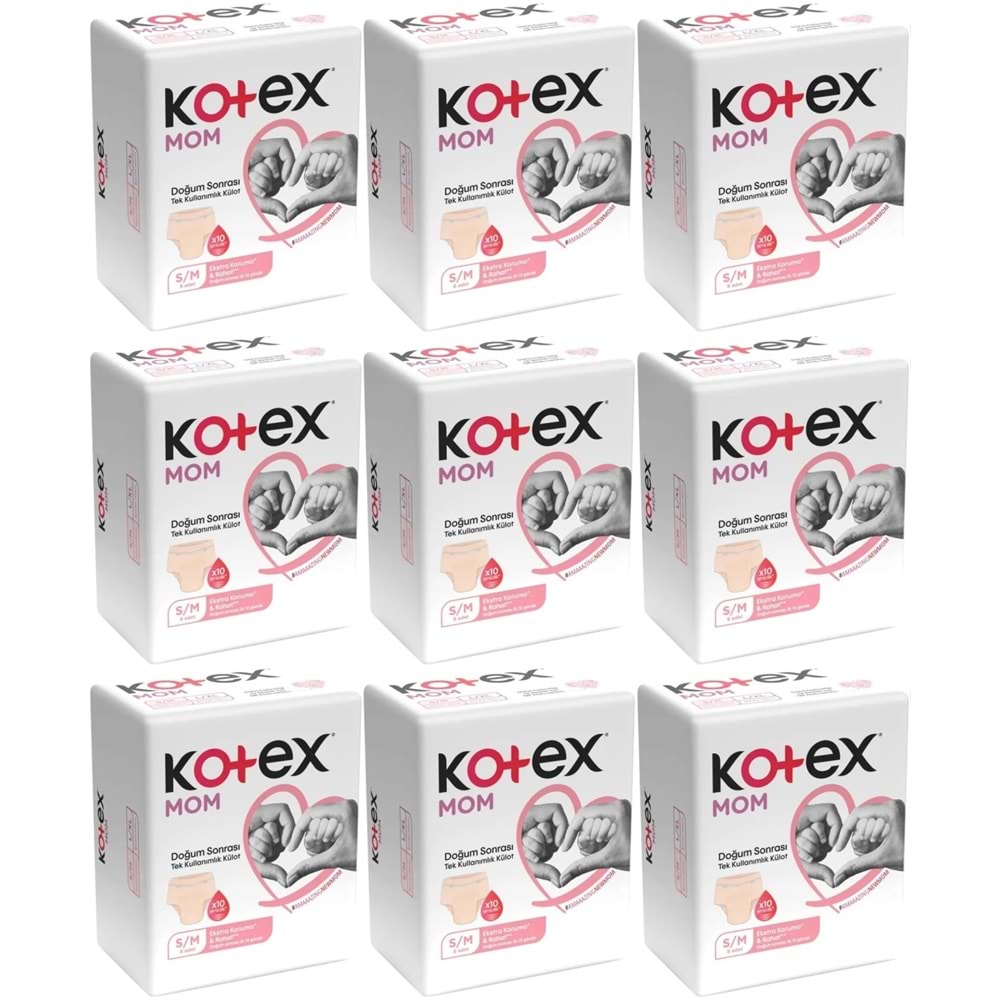 Kotex Mom Lohusa Külodu - Külot Bez S - Small - Küçük / M - Medium - Orta 72 Li Set (9PK*8)