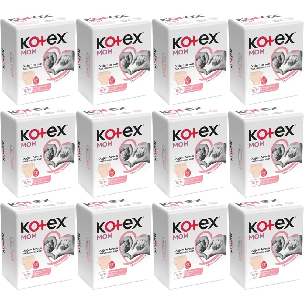 Kotex Mom Lohusa Külodu - Külot Bez S - Small - Küçük / M - Medium - Orta 96 Lı Set (12PK*8)