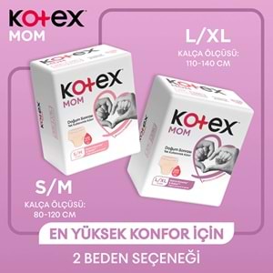 Kotex Mom Lohusa Külodu - Külot Bez L - Large - Büyük / XL - Extra Large - 16 Lı Set (2PK*8)