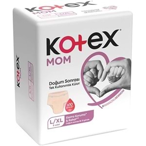 Kotex Mom Lohusa Külodu - Külot Bez L - Large - Büyük / XL - Extra Large - 72 Li Set (9PK*8)