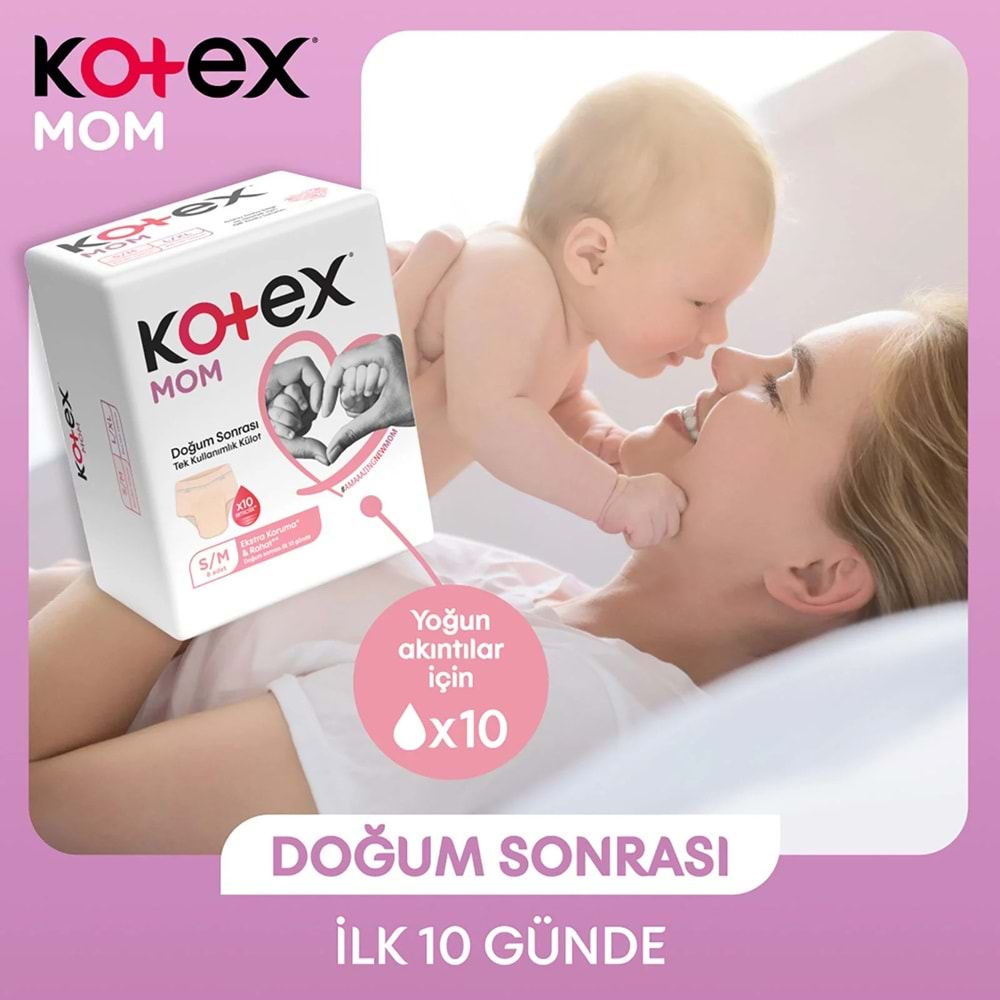 Kotex Mom Lohusa Külodu - Külot Bez L - Large - Büyük / XL - Extra Large - 72 Li Set (9PK*8)
