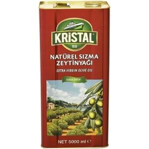 Kristal Zeytinyağı 20LT Natürel Sızma Soğuk Sıkım (Teneke) (4PK*5LT)