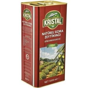 Kristal Zeytinyağı 20LT Natürel Sızma Soğuk Sıkım (Teneke) (4PK*5LT)
