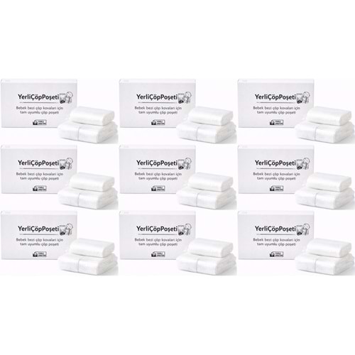 Mandaş Tommee Tippee Twist & Click Çöp Poşeti Tam Uyumlu Yerli (3 Lü Yedek Set) KOVASIZ (9 Lu Set)