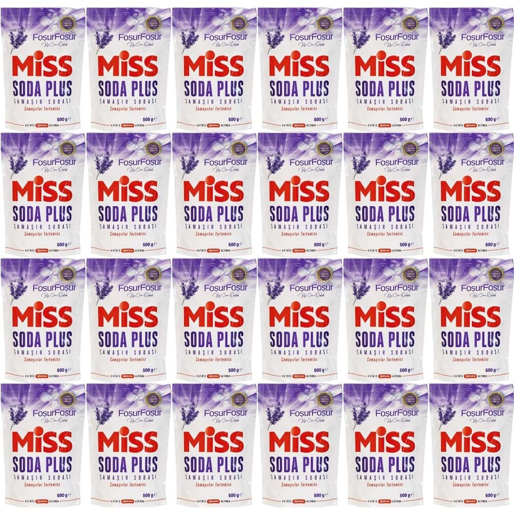 Miss Soda Plus Çamaşır Sodası 500 GR Lavanta (24 Lü Set) Toplam 12000 GR