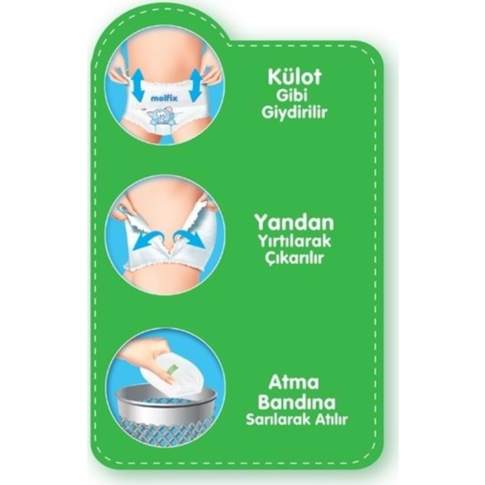 Molfix Külot Bebek Bezi Beden:4 (9-14Kg) Maxi 408 Adet Aylık Ultra Avantaj Pk