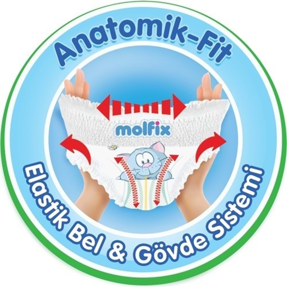 Molfix Külot Bebek Bezi Beden:4 (9-14Kg) Maxi 408 Adet Aylık Ultra Avantaj Pk