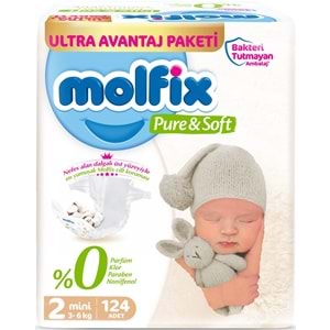 Molfix Pure&Soft Bebek Bezi Beden:2 (3-6Kg) Mini 496 Adet Mega Ultra Avantaj Pk