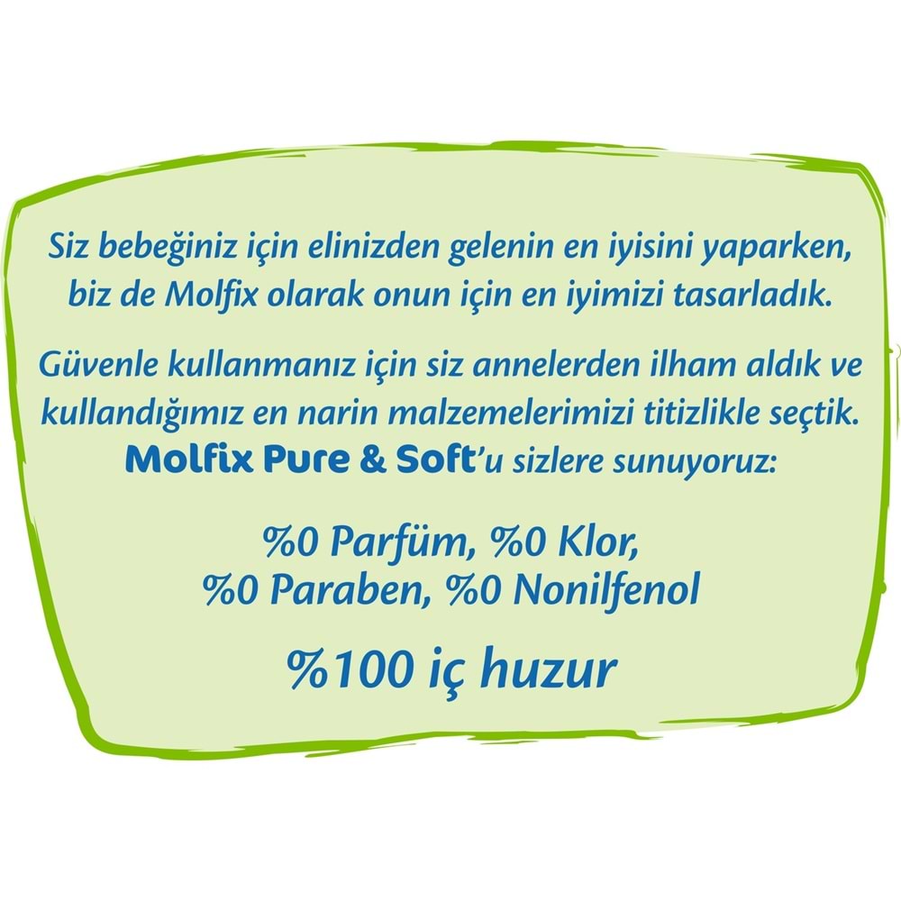 Molfix Pure&Soft Bebek Bezi Beden:2 (3-6Kg) Mini 496 Adet Mega Ultra Avantaj Pk