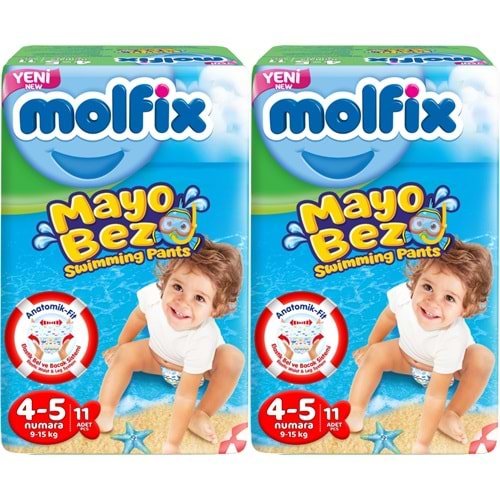 Molfix Swimming Pants (Mayo Bez) Beden:4-5 (9-15Kg) 22 Adet