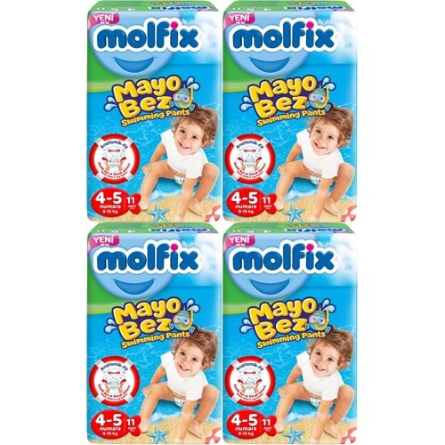 Molfix Swimming Pants (Mayo Bez) Beden:4-5 (9-15Kg) 44 Adet