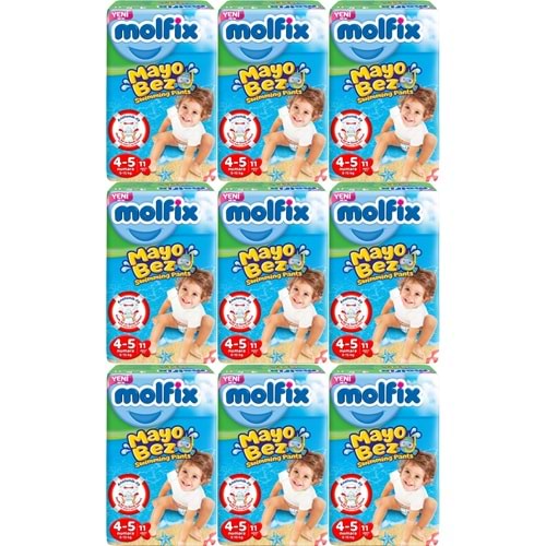 Molfix Swimming Pants (Mayo Bez) Beden:4-5 (9-15Kg) 99 Adet