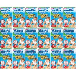 Molfix Swimming Pants (Mayo Bez) Beden:4-5 (9-15Kg) 198 Adet