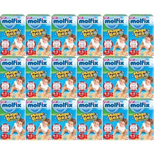 Molfix Swimming Pants (Mayo Bez) Beden:4-5 (9-15Kg) 198 Adet