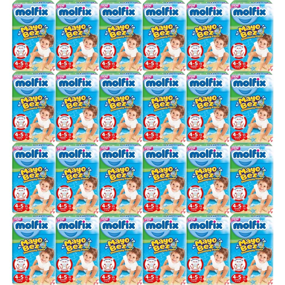 Molfix Swimming Pants (Mayo Bez) Beden:4-5 (9-15Kg) 264 Adet