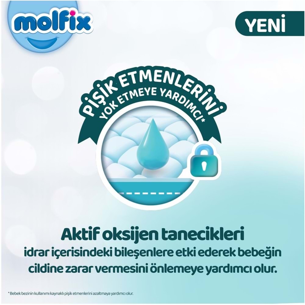 Molfix Premium Bebek Bezi Beden:3 (4-9KG) Midi 60 Adet Fırsat Pk + 3 Adet Islak Mendil