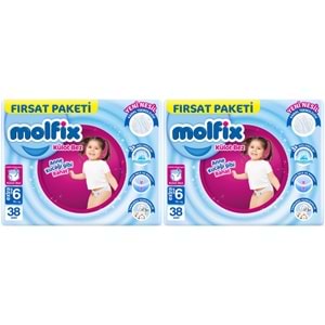 Molfix Külot Bebek Bezi Beden:6 (15+KG) Extra Large 76 Adet Ekonomik Fırsat Pk