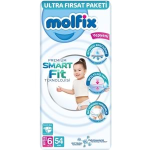 Molfix Premium Smart Fit Bebek Bezi 6 Beden 15+ KG Extra Large 270 Adet Mega Ultra Fırsat Pk