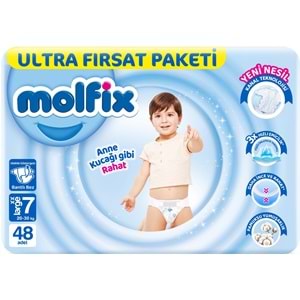 Molfix Bebek Bezi 7 Beden 20-30 KG XX Large 384 Adet Ultra Dev Ekonomik Fırsat Pk